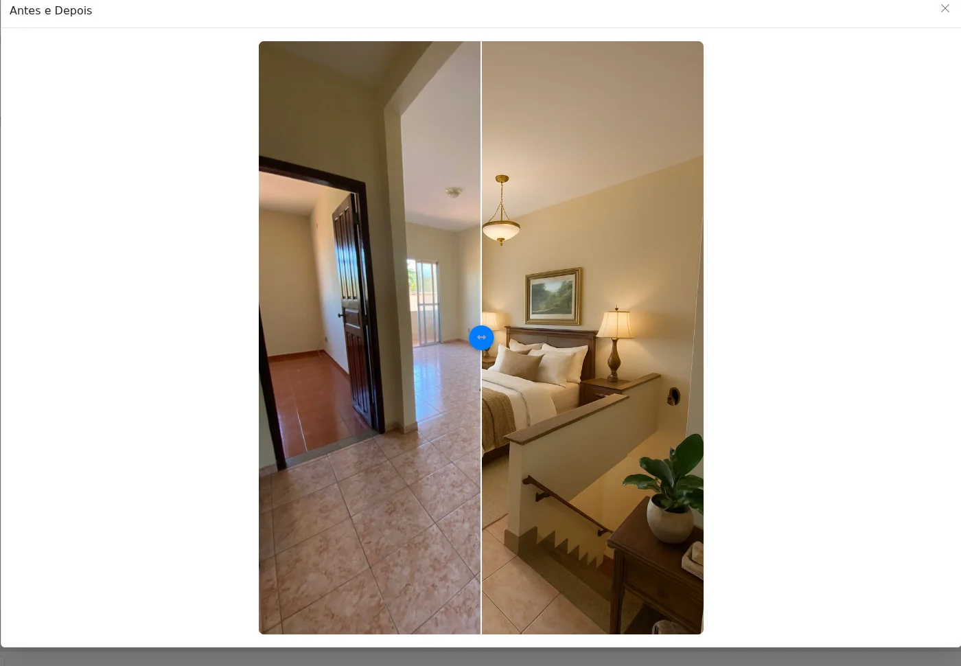 Mobília Virtual em ambiente vazio